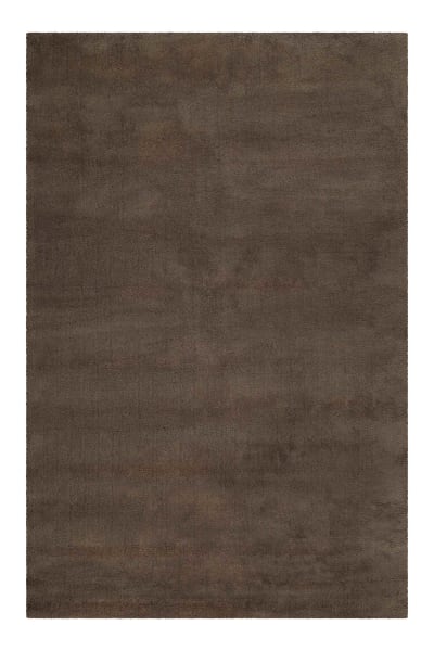 Tapis à poil court pure laine vierge marron 70x140