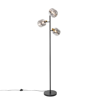 Lampadaire en verre gris