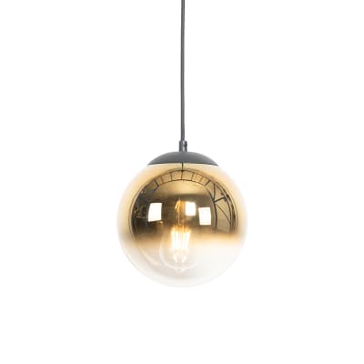 Suspension en verre doré