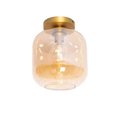 Plafonnier en verre orange