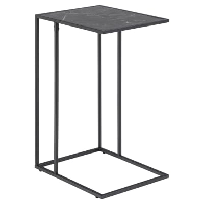 Table d'appoint rectangulaire effet marbre design contemporain félice