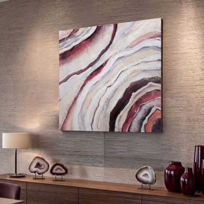 Peinture sur toile abstraite multicolore cm 80x2,8x80