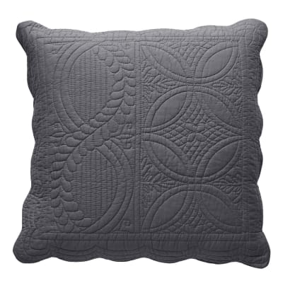 Housse d'oreiller en coton gris foncé 65x65cm