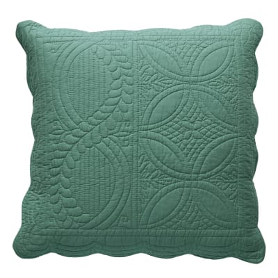 Housse d'oreiller en coton 370 g/m² vert eucalyptus 65x65cm