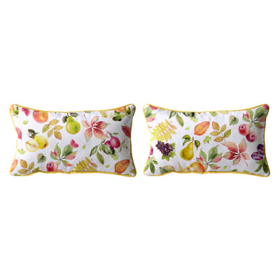 2 Housses de coussin en coton 30x50 cm multicolore