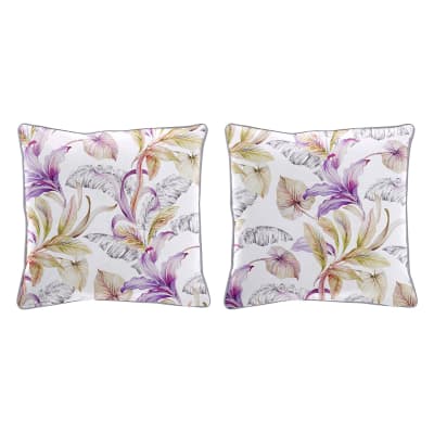 2 Housses de coussin en coton 50x50 cm multicolore