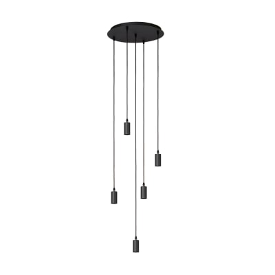 Lampe suspendue dans le lustre de 80 cm en métal noir