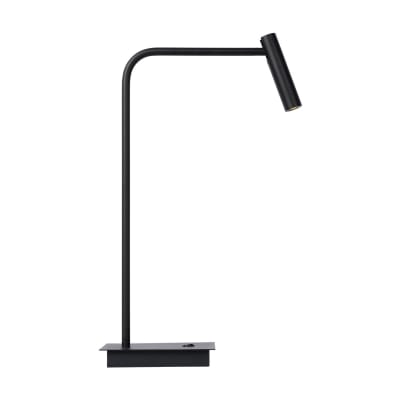 Lampe à led de lecture lampe de table en hauteur noire 49 cm en métal