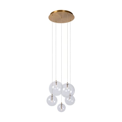 Lampe à lampe suspendue en noir h140cm en métal et verre