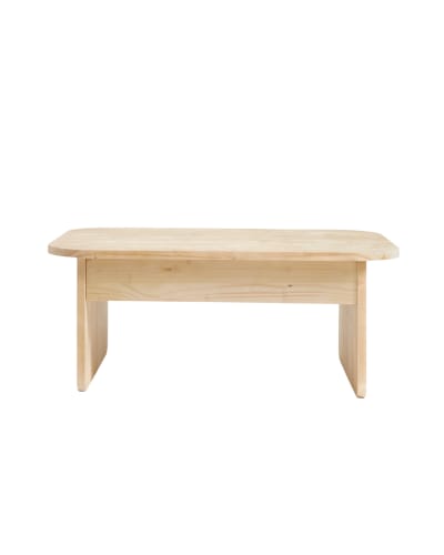 Table basse relevable en sapin beige