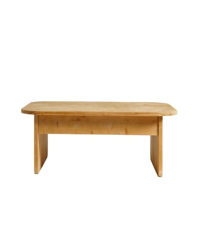 Table basse relevable en sapin marron clair