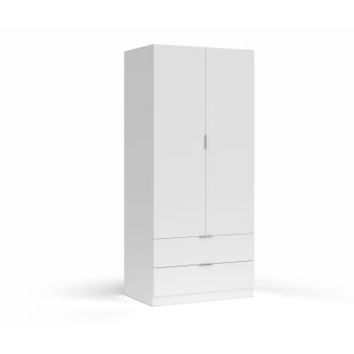 Armoire penderie l81 x h180cm - blanc