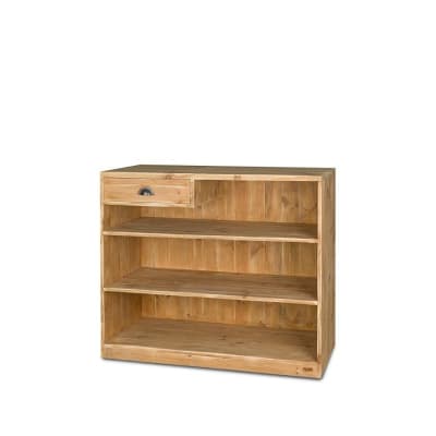 Comptoir d'accueil avec tiroir bois massif