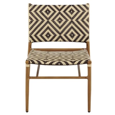 Fauteuil lounge brun en aluminium