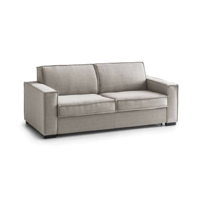 Canapé fixe 2 places tissu gris taupe 160x95x90h cm