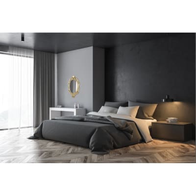 Miroir déco design en plastique doré