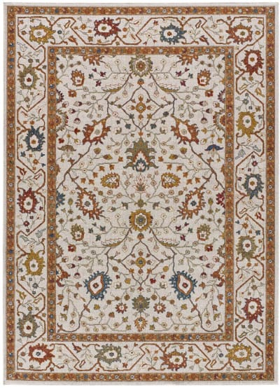 Tapis vintage oriental beige/terracotta 140x200 cm