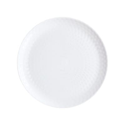 6 assiettes plates blanches 25 cm