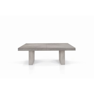 Table en bois m�lamin� effet b�ton, extensible, 180 x 100- 480 x 100