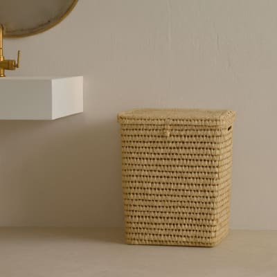 Panière à linge rectangle palmier - 40 x 50