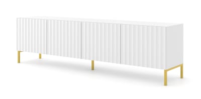 Meuble TV effet bois Blanc