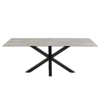 Table rectangulaire en céramique l200 gris très clair