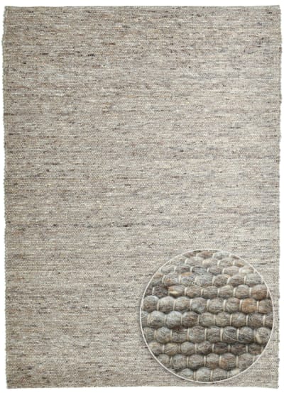 Tapis tissé main en laine vierge - marron 140x200 cm
