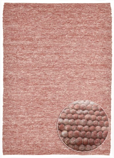 Tapis tissé main en laine vierge - rouge 140x200 cm