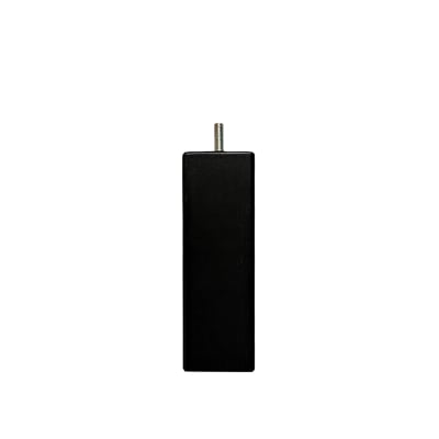 Pied de lit carré bois 15 cm noir