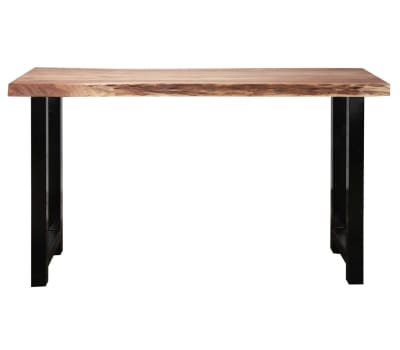 Table haute de repas en bois d'acacia et acier