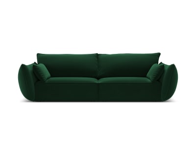 Canapé 3 places en tissu velours vert bouteille