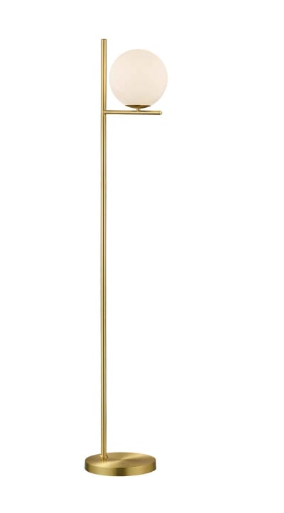 Lampadaire 1xE14 laiton mat et blanc
