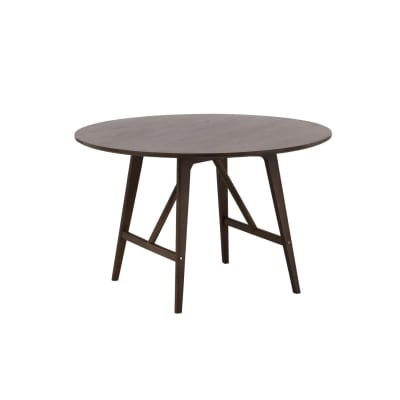 Table à manger ronde en bois 100cm MACIA marron 100x100x75cm