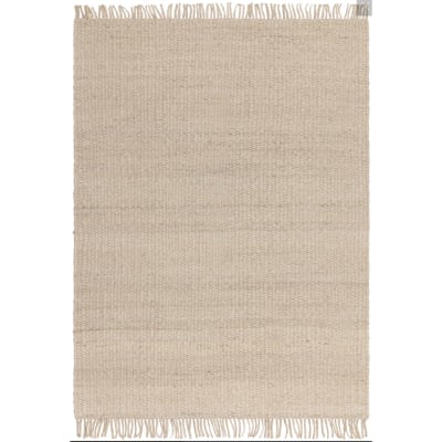 Tapis design en jute beige clair 120x170 cm