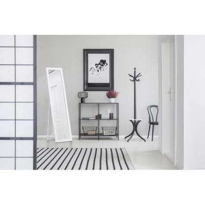 Miroir déco design en verre blanc