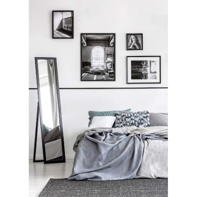 Miroir déco design en verre noir