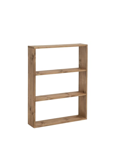 Étagère en bois de pin avec 2 étagères vieilli 80,2x108,6cm