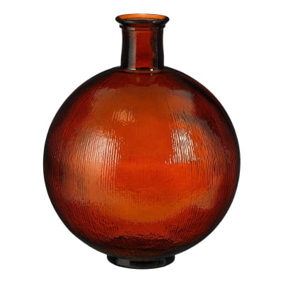 Bouteille décorative brun foncé verre h42xl34xl34cm