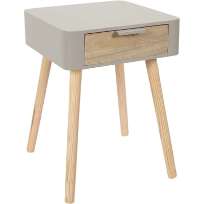 Chevet en bois 1 tiroir  taupe