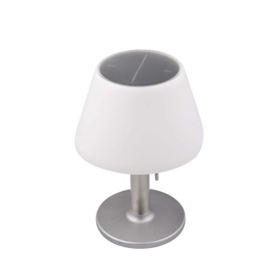 Lampe de table solaire avec batterie rechargeable argent ø20cm