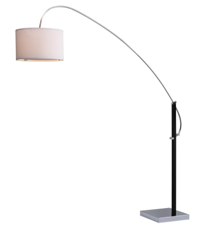 Lampe sur pied en le fer, noir