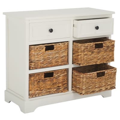 Meubles de rangement en bois de pin, blanc