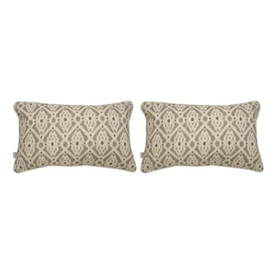 2 Housses de coussins 30x50 cm gris
