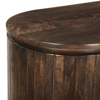 Meuble tv 170 cm en bois massif brun