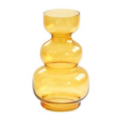 Vase en verre jaune