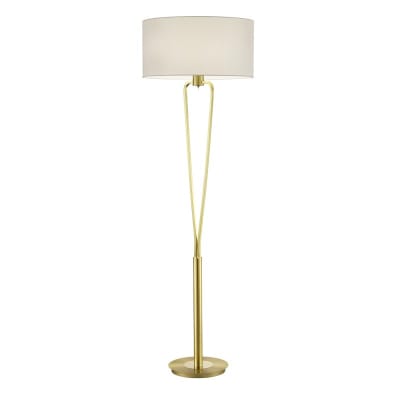 Lampadaire 1xE27 laiton et ivoire