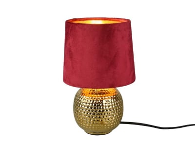 Lampe design en céramique rouge