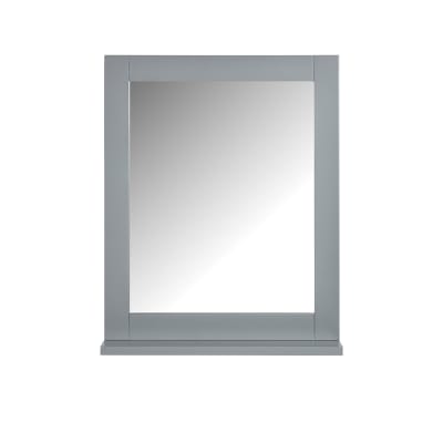 Miroir mural meuble salle de bain avec 1 étage plateau