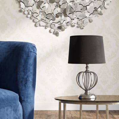 Lampe en métal noir avec abat-jour noir ø cm 28x44,5