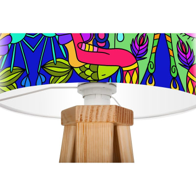 Lampe de chevet en bois impresio